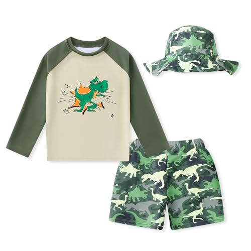 Redair Boys Rash Guard Swim Set Toddler Swim Suits Swimwear Rash Guard for 5T Swimsuit Boy - Image 1