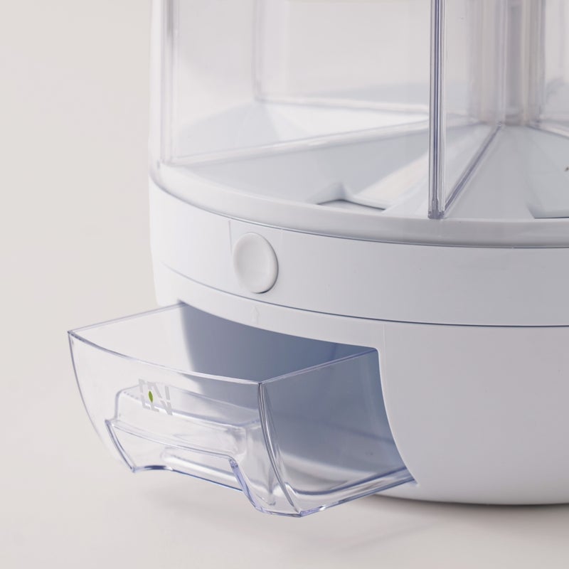 ALBERTO موزع حبوب متعدد من ألبرتو بلاستيك مع غطاء دوار، أبيض 7 كجم - Image 3