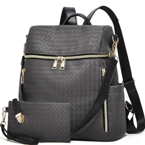 Makes Backpack Purse for Women PU Leather Travel Satchel Handbag Convertible Design Bag with Purse 2 Piece - Image 1