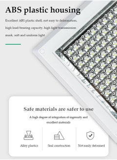 DUNISO Led Ceiling Light, Square Kitchen And Bathroom Light, Ceiling Panel Light, 6500K, 12W, Energy Saving, Easy To Clean, Suitable For Balconies, Corridors, Kitchens, Toilets, 267*267mm  - Image 4