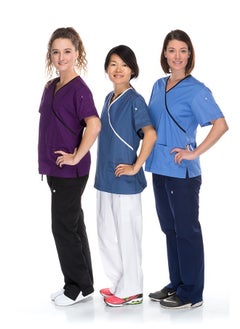 Meridian Elevate Your Style with Meridian's Classic Fit Cross Over V-Neck Scrub Top  - Image 4