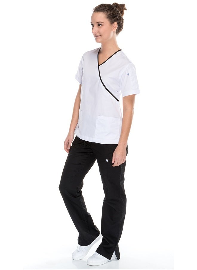Meridian Elevate Your Style with Meridian's Classic Fit Cross Over V-Neck Scrub Top  - Image 2