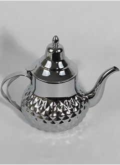 HTH Classic Moroccan Style Engraved Design Coffee Dallah Pot Rustproof Premium Stainless Steel Teapot Mirror Finish Coffee Kettle Easy Pour Spout Tea Kettle with Hinged Lid and Ergonomic Handle Dishwasher Safe Induction Safe Teapot for Office Home 0.8/1.2/1.6/2 L  - Image 3