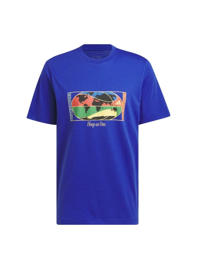 Adidas WWH HBR Graphic Blue Originals Men T-SHIRTS