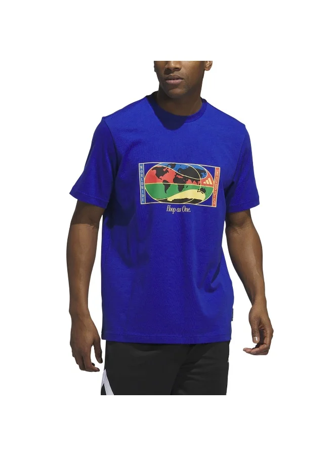 Adidas WWH HBR Graphic Blue Originals Men T-SHIRTS