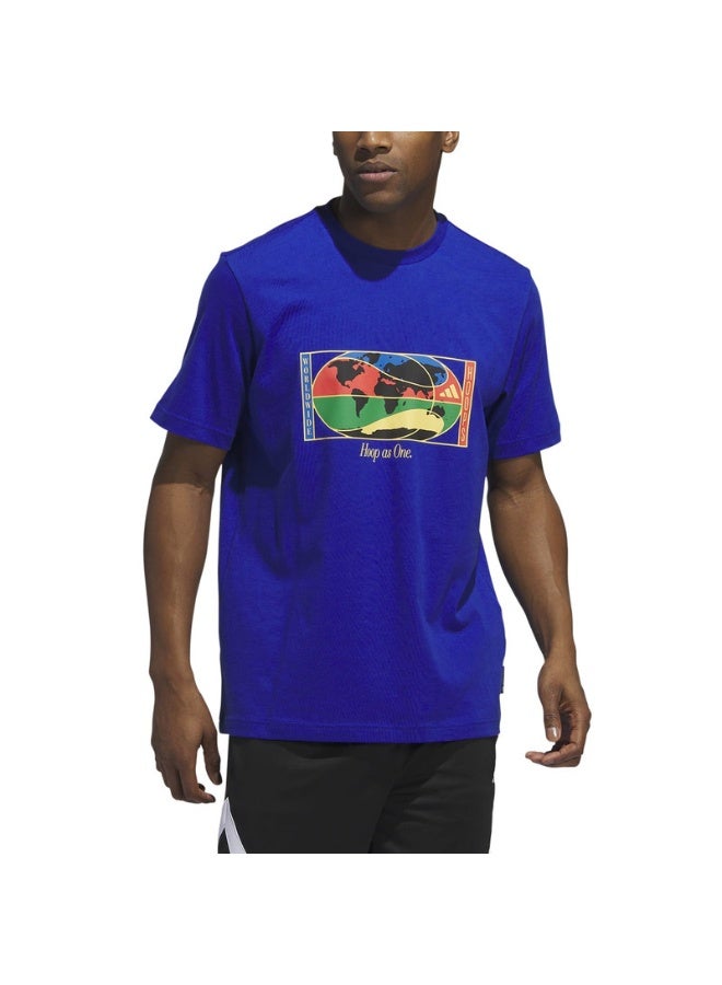 Adidas WWH HBR Graphic Blue Originals Men T-SHIRTS  - Image 4