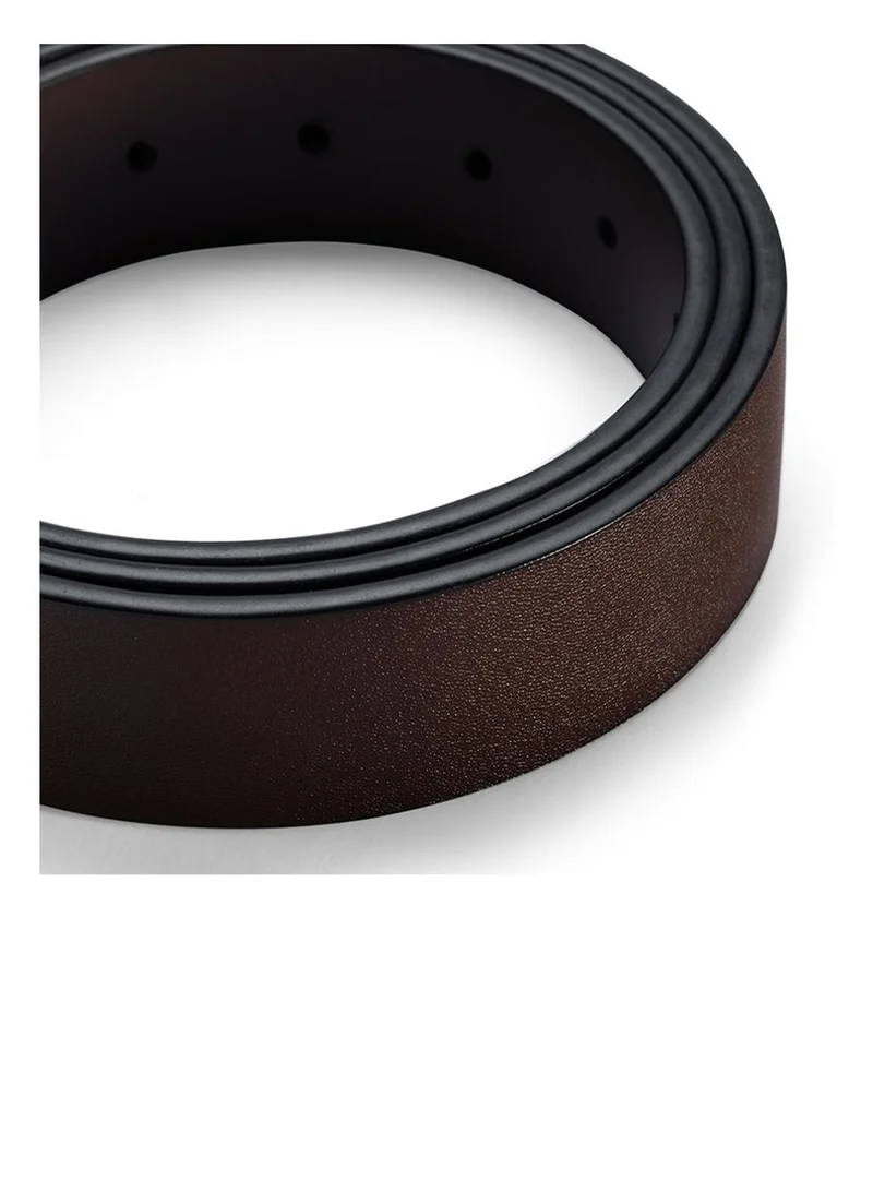 Samsonite Aamir II BIZ PIN Plate 02 Leather Belt, Brown|Stylish|Premium Quality|Hole Free Belt|Classic Pin
