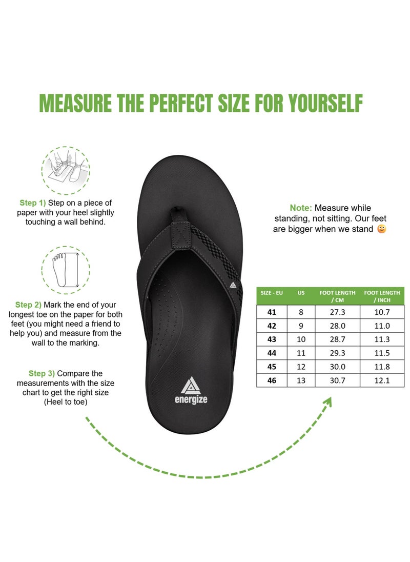 Native Comfort - Flip Flops for Men - Comfortable and Light Weight Slippers -PU Leather Sandals for Indoor/Outdoor/Beach- - Image 1