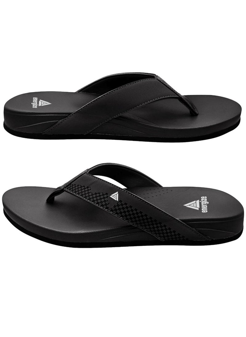 Native Comfort - Flip Flops for Men - Comfortable and Light Weight Slippers -PU Leather Sandals for Indoor/Outdoor/Beach- - Image 1