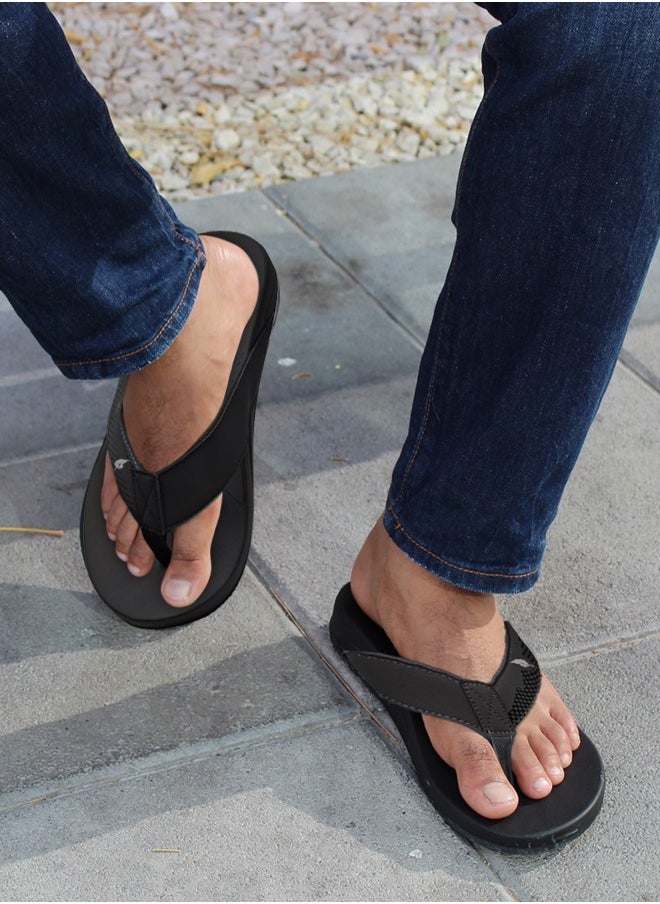 Native Comfort - Flip Flops for Men - Comfortable and Light Weight Slippers -PU Leather Sandals for Indoor/Outdoor/Beach- - Image 1
