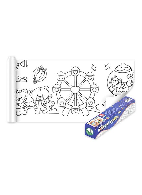 Pasteable Drawing Paper, Thickened Art Roll with Tearing Toothed Lines, Suitable for Multiple People to Graffiti