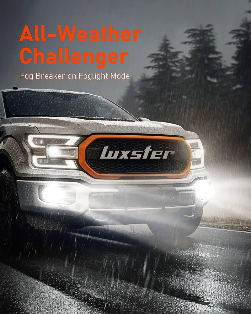 LUXSTER | Punisher H4 9003 LED Bulbs, 40000LM Ultra Bright, Triple Copper Pipes Cooling Tech(Unique), Plug-N-Play Installation, 6000K Pure White Foglight, IP68 Waterproof, Pack of 2 - Image 3