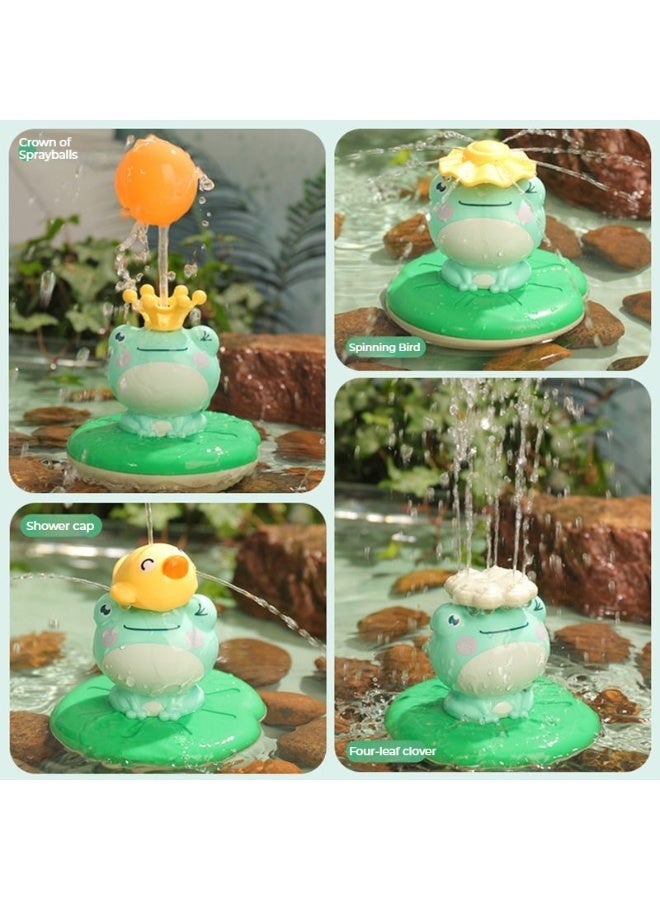 Frog Baby Bath Toy, Bathtub Toys for Kids, Bath Toy with Shower Head  4 Spray Water Sprinklers Bathtub Toys for Toddlers1-3, Swimming Pool Game Water Play Set Gift for Bathtub, Shower, Beach to Use - Image 2