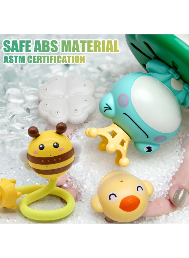 Frog Baby Bath Toy, Bathtub Toys for Kids, Bath Toy with Shower Head  4 Spray Water Sprinklers Bathtub Toys for Toddlers1-3, Swimming Pool Game Water Play Set Gift for Bathtub, Shower, Beach to Use - Image 5