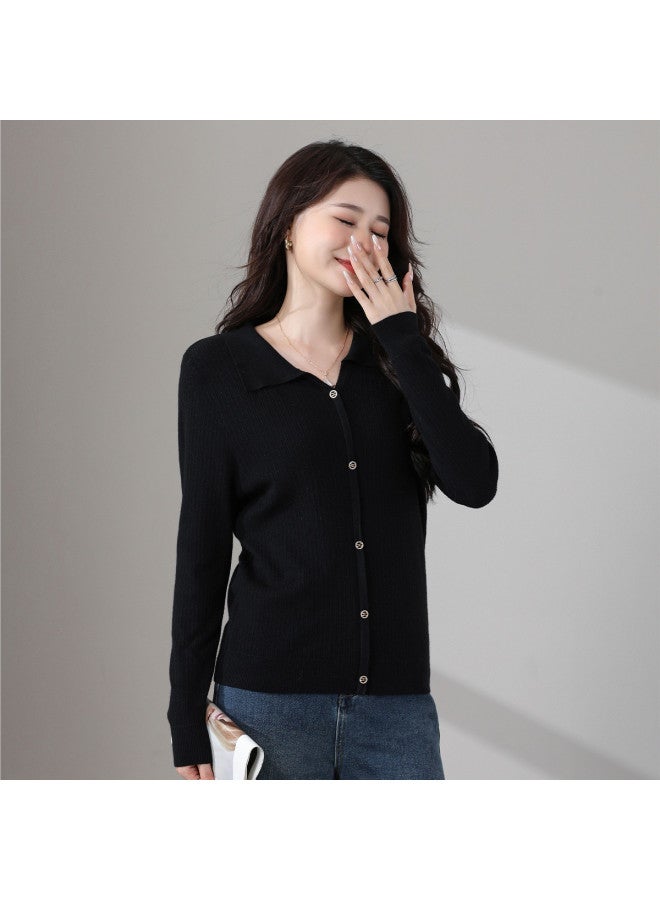 Tucano Women'S Sweater High-End Sense Lazy Classic Single-Breasted Stylish Mom Base Layer Knitted Cardigan - Image 4