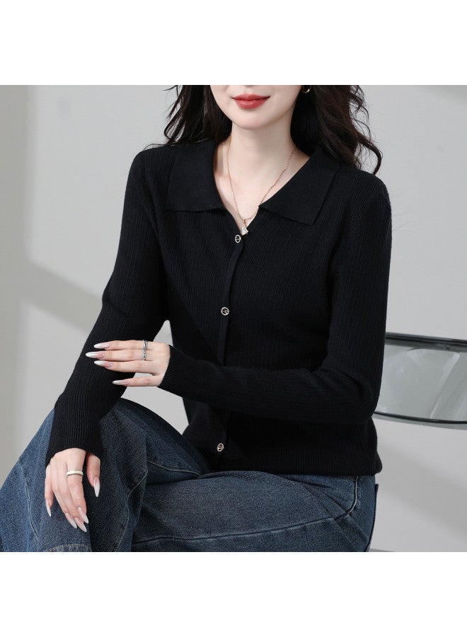 Tucano Women'S Sweater High-End Sense Lazy Classic Single-Breasted Stylish Mom Base Layer Knitted Cardigan - Image 3