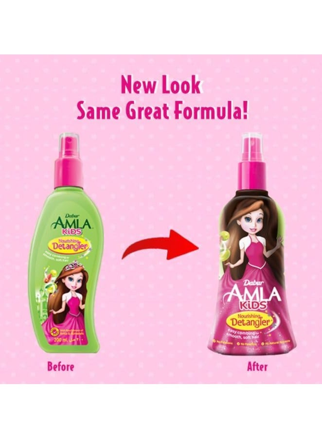 Dabur Dabur Amla Nourishing Kids Detangler (2x200ml) | Enriched with Amla, Olive, Almond, Natural Oils & Vitamin E | For Smooth & Soft Hair | Super Value Pack  - Image 3