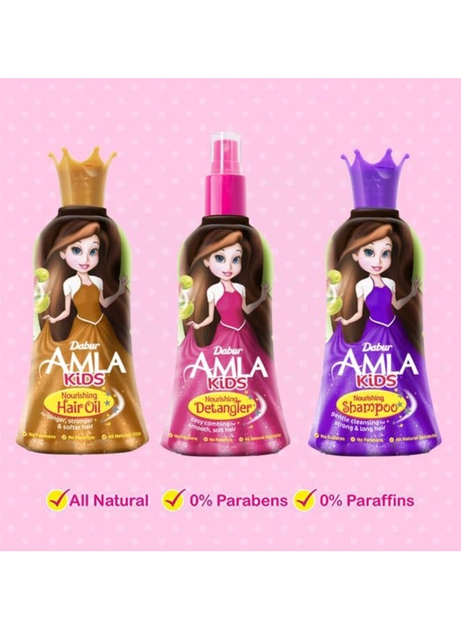 Dabur Dabur Amla Nourishing Kids Detangler (2x200ml) | Enriched with Amla, Olive, Almond, Natural Oils & Vitamin E | For Smooth & Soft Hair | Super Value Pack  - Image 5