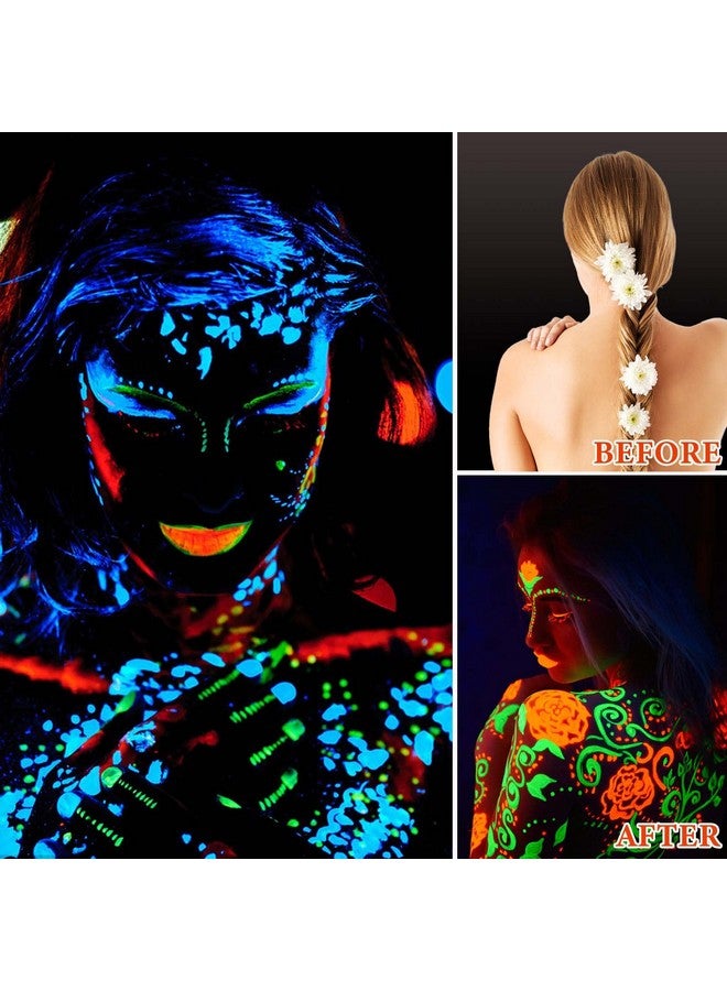 BKPPLZP 6 Pcs Glow In The Dark Face Body Paintblacklight Neon Face & Body Paintseasily Cleanable Face & Body Paint Set Neon Body Makeup Glow In The Dark Party Supplies - Image 4