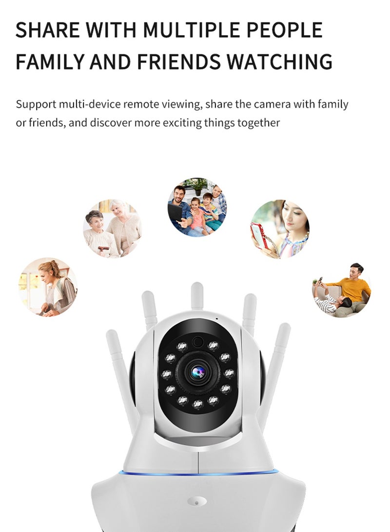 SHARPDO 360-Degree Rotating Wireless WIFI Camera with Infrared Night Vision, Home Security Surveillance Camera (Plug-In Type) - Image 3