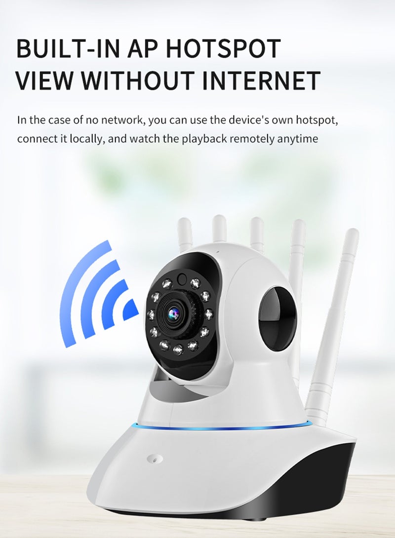 SHARPDO 360-Degree Rotating Wireless WIFI Camera with Infrared Night Vision, Home Security Surveillance Camera (Plug-In Type) - Image 5
