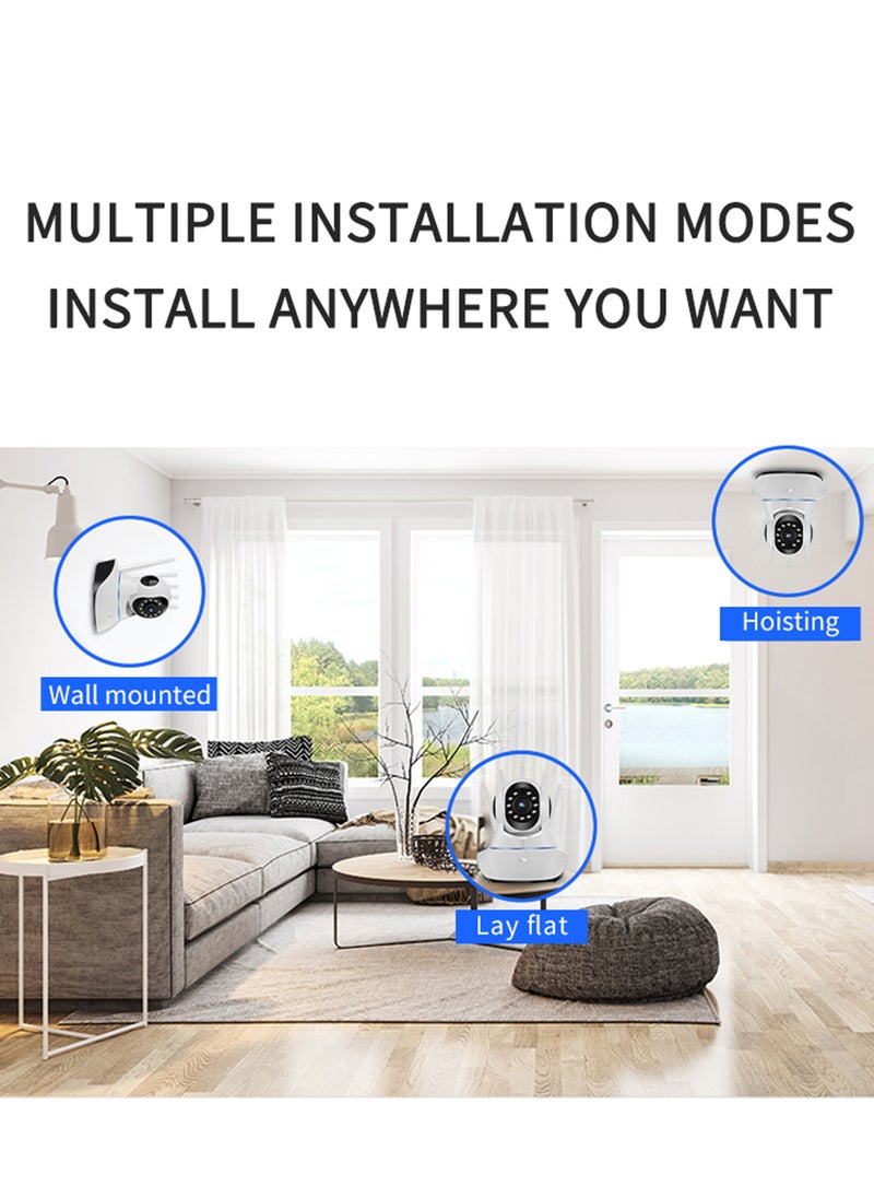 SHARPDO 360-Degree Rotating Wireless WIFI Camera with Infrared Night Vision, Home Security Surveillance Camera (Plug-In Type) - Image 2