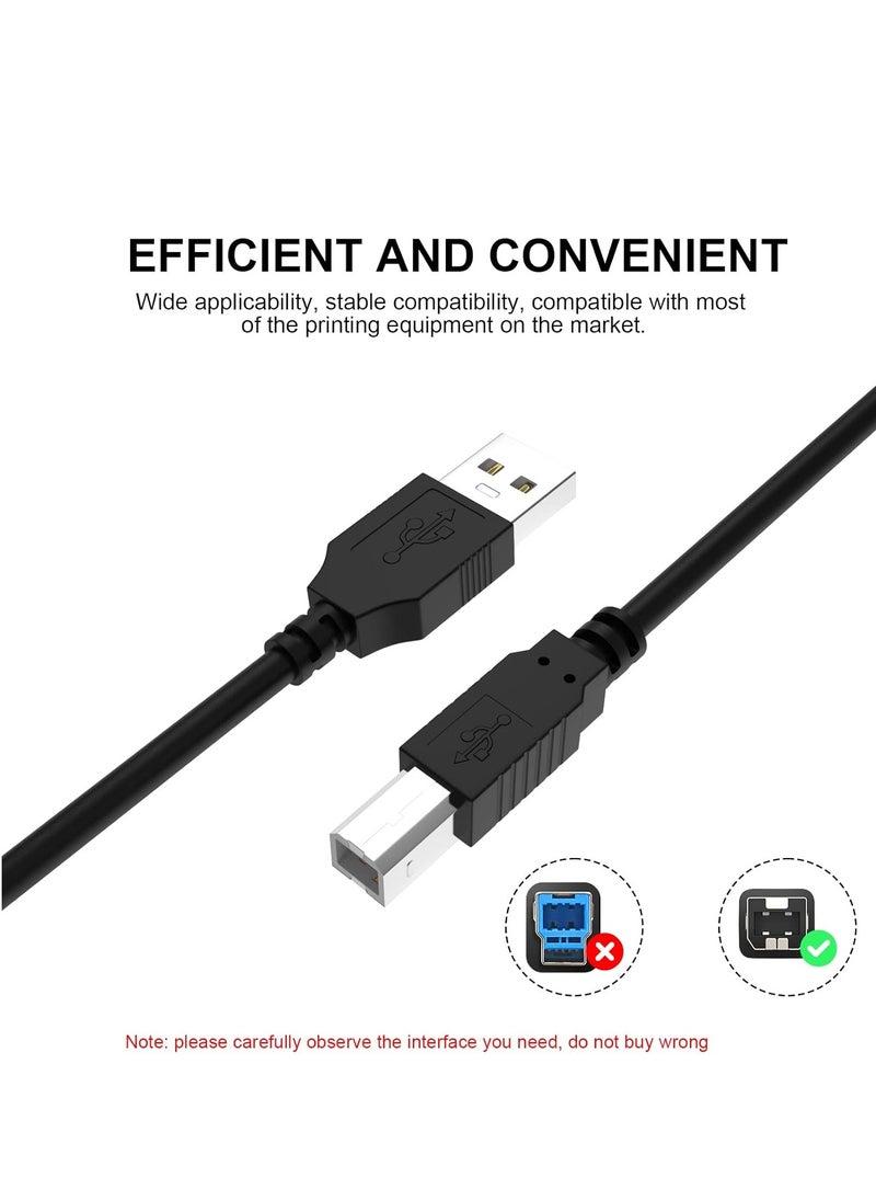 MIGOFAST - USB Printer Cable Cord to Computer Compatible with HP OfficeJet Pro 9025 9015 8740 8210 8020 8025 8035 7740 7110 6230 5740 5255 4650 4630 3830 250 200, Canon, Dell, Epson, Lexmark, Xerox, Samsung(5ft) - Image 1