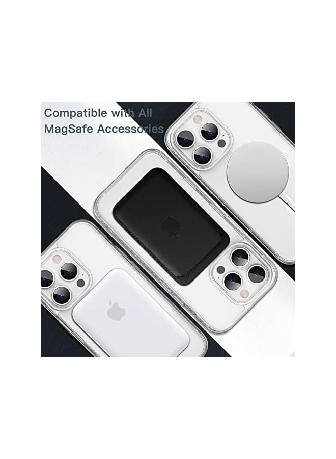 Jetech Magnetic Case for iPhone 13 Pro 6.1-Inch Compatible with MagSafe Wireless Charging, Shockproof Phone Bumper Cover, Anti-Scratch Clear Back (Clear) - Image 3