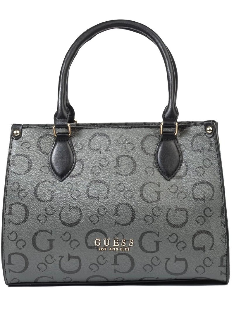 GUESS Oak Park Small Carryall – Grey (Stylish & Structured Everyday Satchel) - Image 1