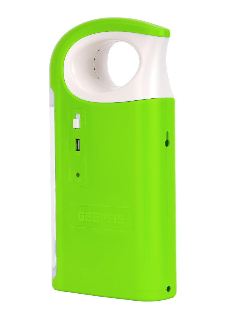 GEEPAS High Power 3D Emergency Lantern, Lead-Acid Battery, GE5510N | 33 PCS 2835SMD LED | Overcharge Protection | Unbreakable PC Glass | Automatic Lighting | USB Output  - Image 5