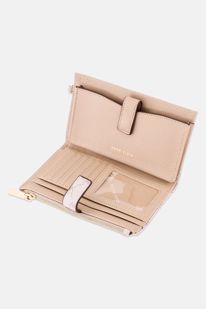 ANNE KLEIN Women Brand Logo Wristlet Wallet, Grey - Image 3