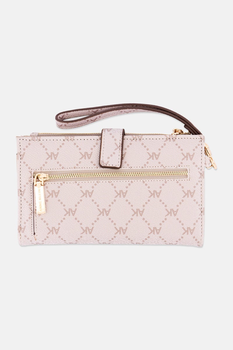 ANNE KLEIN Women Brand Logo Wristlet Wallet, Grey - Image 2