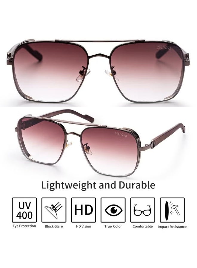 إيلانوفا النظارات الشمسية المستقطبة HD عدسات مستقطبة 100٪ حماية من الأشعة فوق البنفسجية 400 تصميم أنيق للرجال / النساء - Image 5