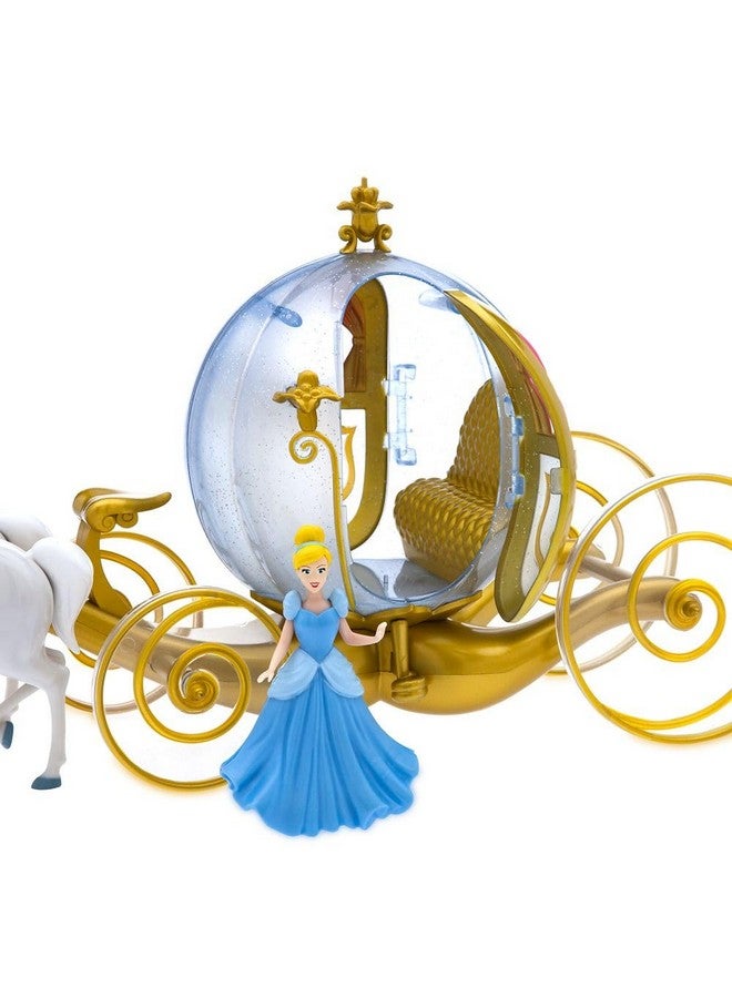 Disney store DISNEY STORE Official Cinderella Doll Horse and Carriage Play Set, Princess Toys for Girls, Light-Up Glittering Pumpkin Coach, Clip-On Dresses - Image 2