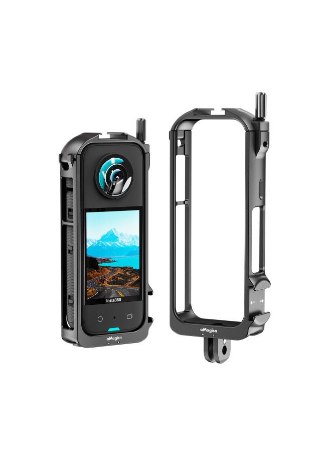 AMagisn Amai Insta360 X3 Metal Rabbit Cage 360X3 Protective Frame Accessories-Color:Rabbit Cage  - Image 3