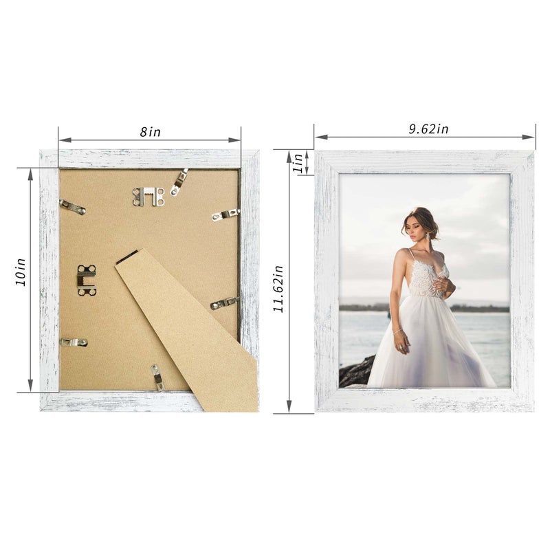 iRahmen iRahmen 4 Pack 8x10 Picture Frame Black Set with High Definition Glass Photo Frame for Desktop Display and Wall Mounting.  - Image 2