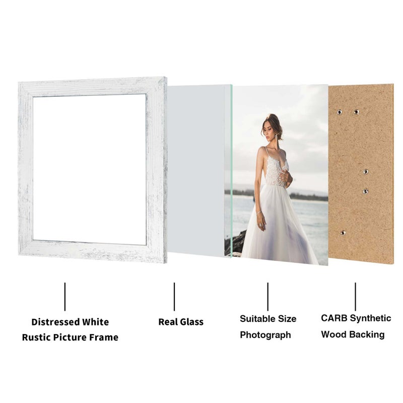 iRahmen iRahmen 4 Pack 8x10 Picture Frame Black Set with High Definition Glass Photo Frame for Desktop Display and Wall Mounting.  - Image 4