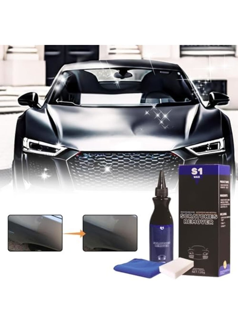 Barakah Car Scratch Wax Set with Scratch Removal Wax, Shine Paint Restorer Polish, Includes Wipe & Sponge, Compact Travel-Ready Kit for Auto and Truck Paint Care, Quick and Easy Use for Car Surface Repair - Image 2