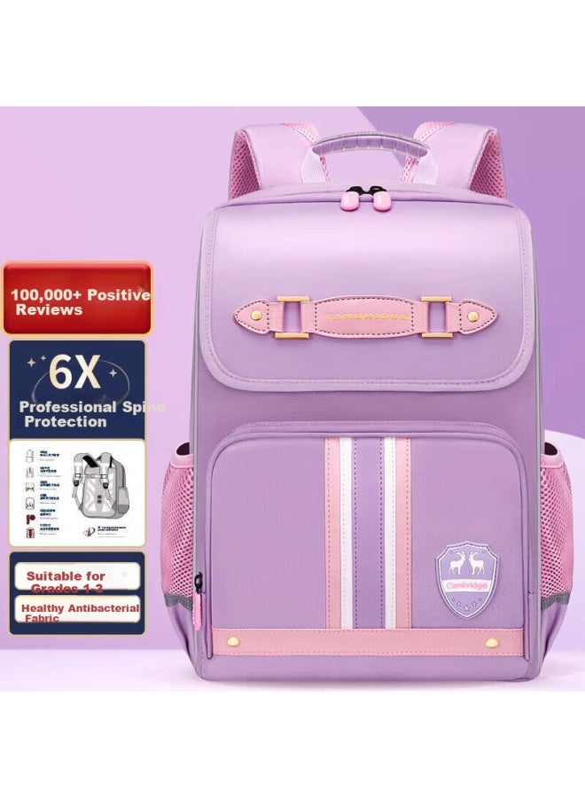 Ninth Castle The Ninth Castle Elementary School Backpack For Boys Spine Protection Children's Backpack 1st-3rd-6th Grade British Style Girls' School Bag - Image 1