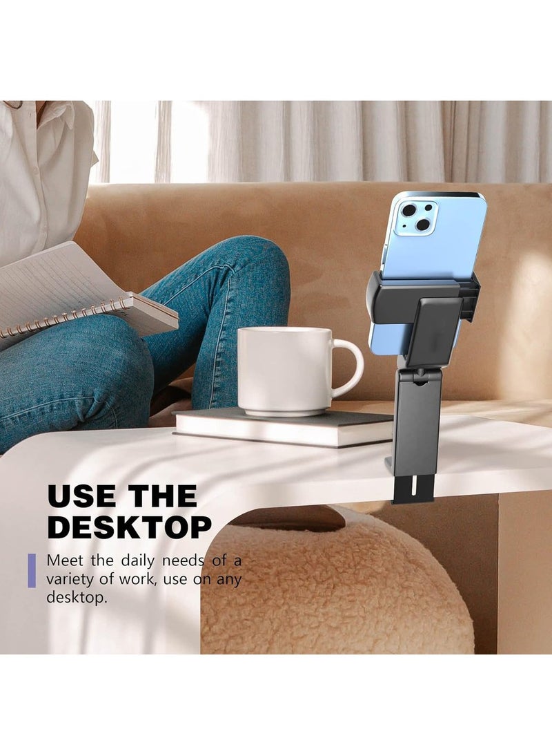 Universal Airplane In Flight Phone Mount. Handsfree Phone Holder For Desk With Multi-Directional Dual 360 Degree Rotation. Pocket Size Travel Essential Accessory For Flying. - Image 5