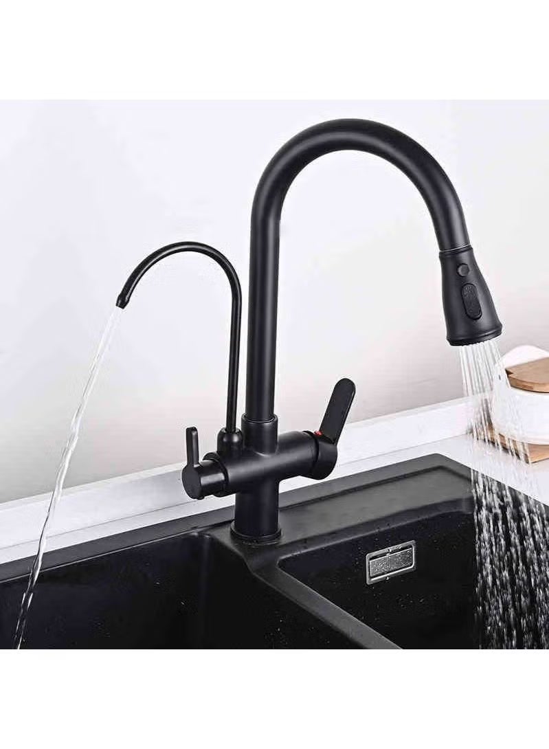 Three-in-one pull-out hot and cold kitchen faucet, direct drinking tap, sink faucet - Image 4
