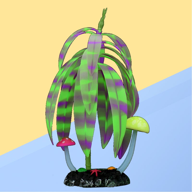 7x22cm Rubber Simulated Tree Home Ornament Artificial Fluorescent Terrarium Decoration for Aquarium Fish - Image 5
