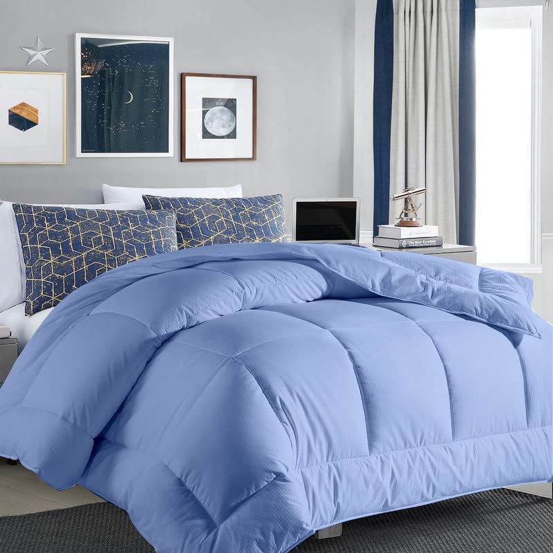 Razzai Microfiber Mammayo Razzai Down Alternative Soft Quilted 300 Gsm All Weather Comforter (60" X 90" Inches/152Cm X 228Cm) - Single Bed Comforters|Sky Blue - Image 2