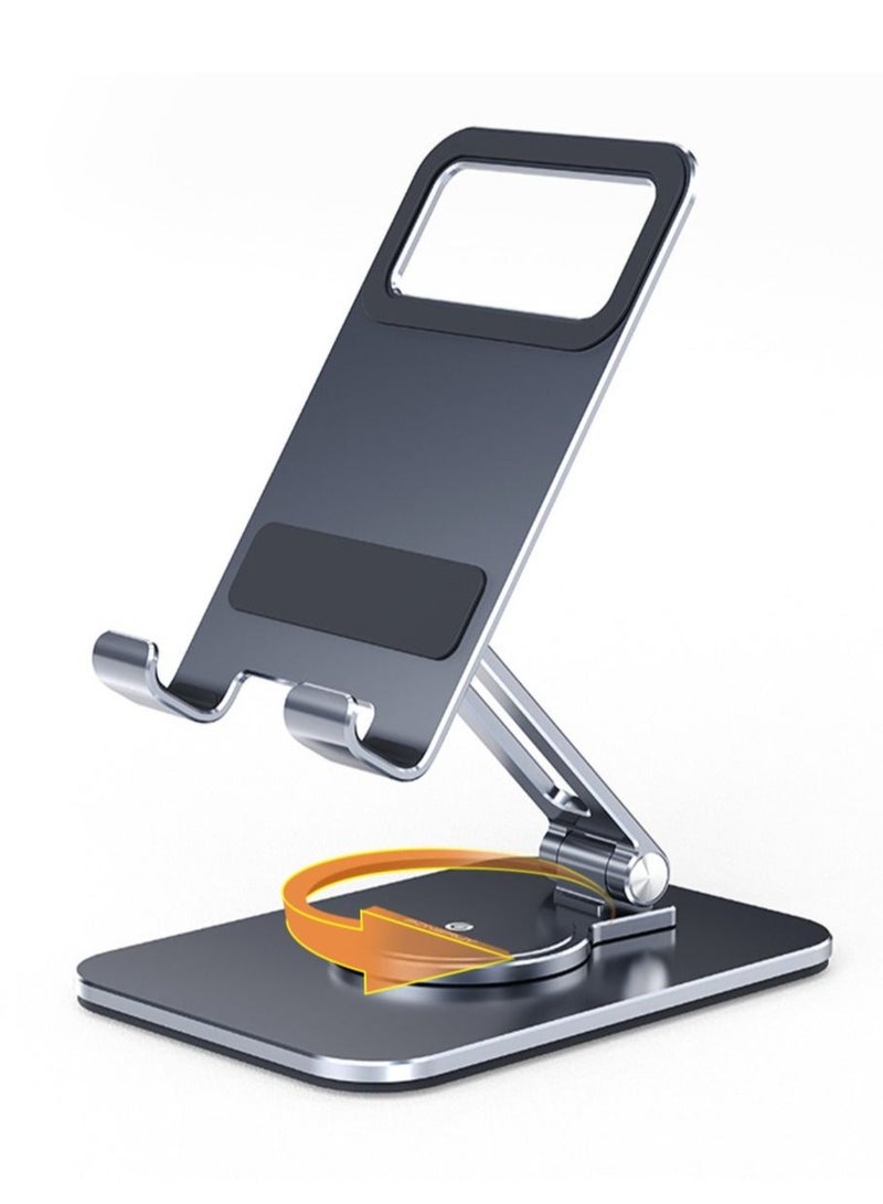Metal iPad Stand Foldable Tablet Stand iPad Holder Stand Adjustable Mobile Phone Holder for iPad Pro 2021 iPad Air 4 iPad mini iPhone 14/14 Plus/14 Pro/14 Pro Max/13 Pro Max Samsung Galaxy Tab S7 - Image 1