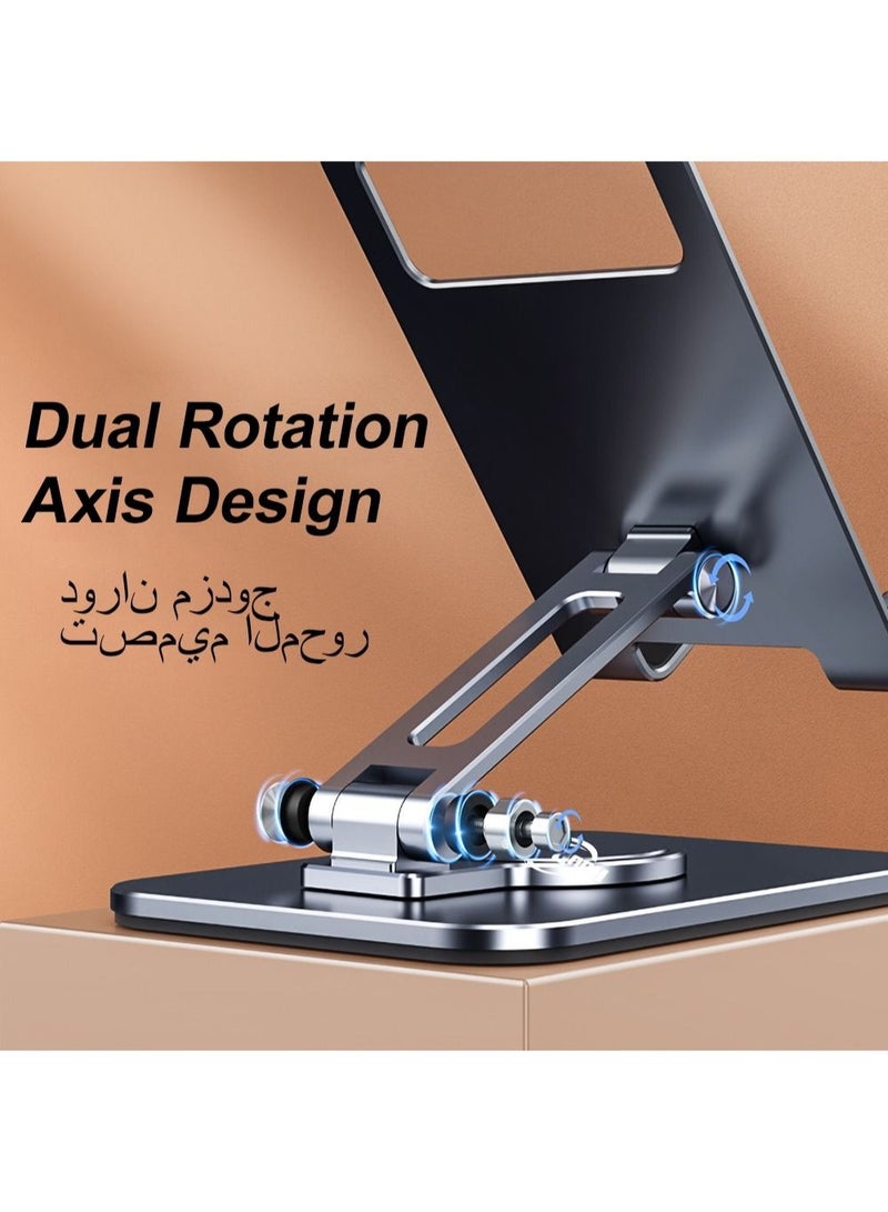 Metal iPad Stand Foldable Tablet Stand iPad Holder Stand Adjustable Mobile Phone Holder for iPad Pro 2021 iPad Air 4 iPad mini iPhone 14/14 Plus/14 Pro/14 Pro Max/13 Pro Max Samsung Galaxy Tab S7 - Image 4