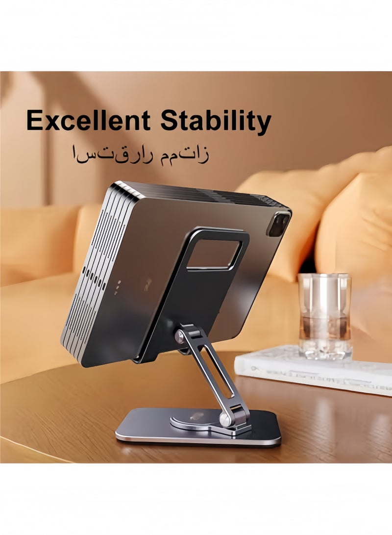 قاعدة معدنية للأيباد ، حامل تابلت قابل للطي ، حامل للآيباد قابل للتعديل للهاتف المحمول لجهاز آي باد - Image 5