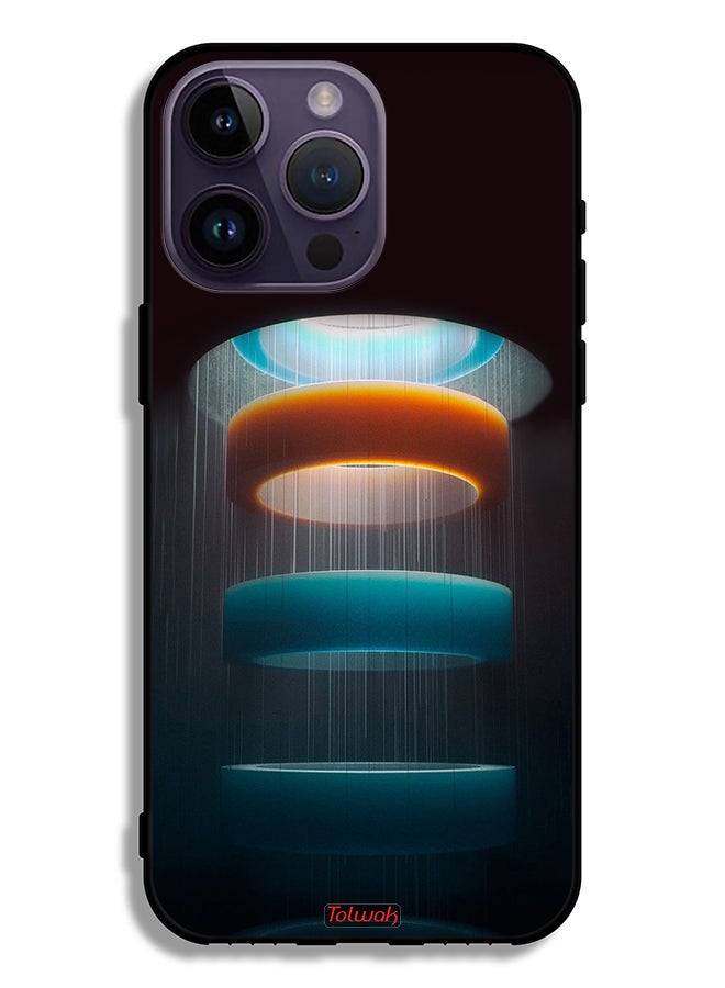 Tolwak Apple iPhone 14 Pro Max Protective Case Rings Art Pattern - Image 2