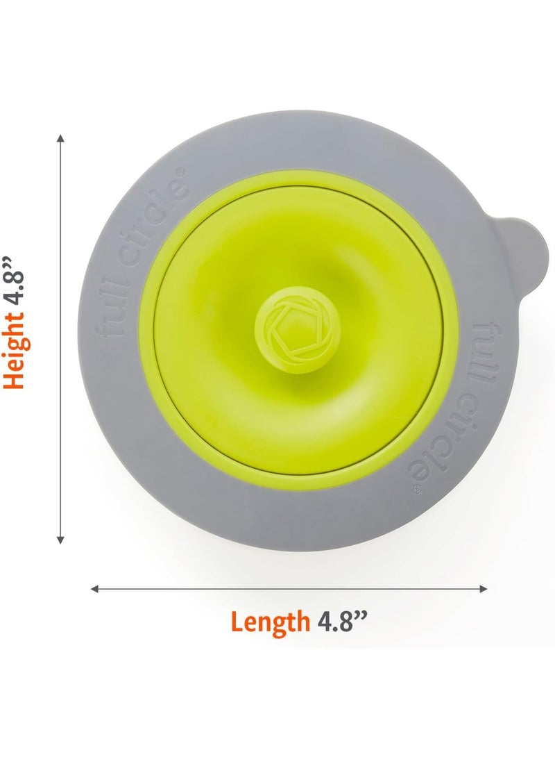 Full Circle Sinksational Sink Drain Strainer & Stopper – 2-in-1 with Separate Plug, Anti-Clog Design, Perfect Seal, Green/Gray - Image 2