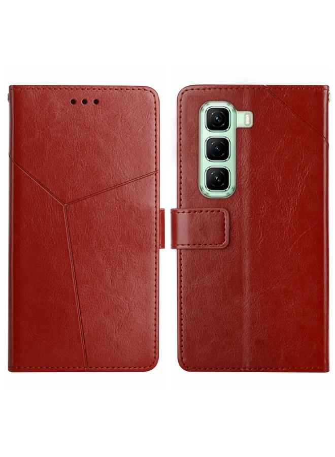 اس-توب جراب لهاتف Infinix Hot 50 Pro 4G جراب هاتف جلدي قابل للطي بنمط على شكل حرف Y - Image 1