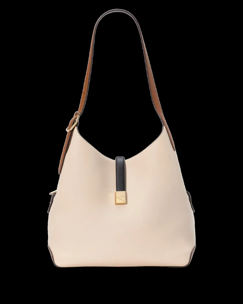 Kate Spade Deco Colorblocked Pebbled Leather Large Shoulder Bag